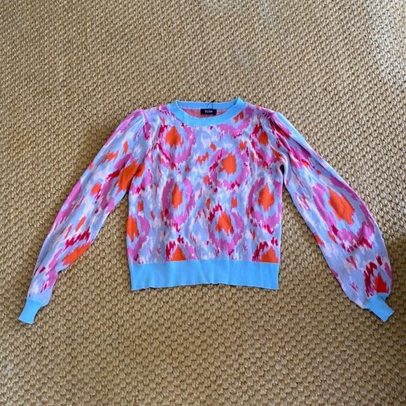 Fate Sweaters - Fate Ikat Puff Sleeve Sweater - medium